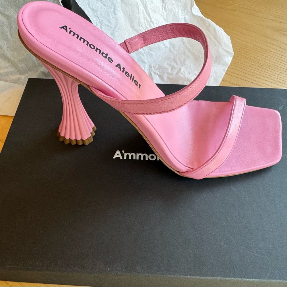 A'mmonde Atelier Pink Sandal Heels - NWT